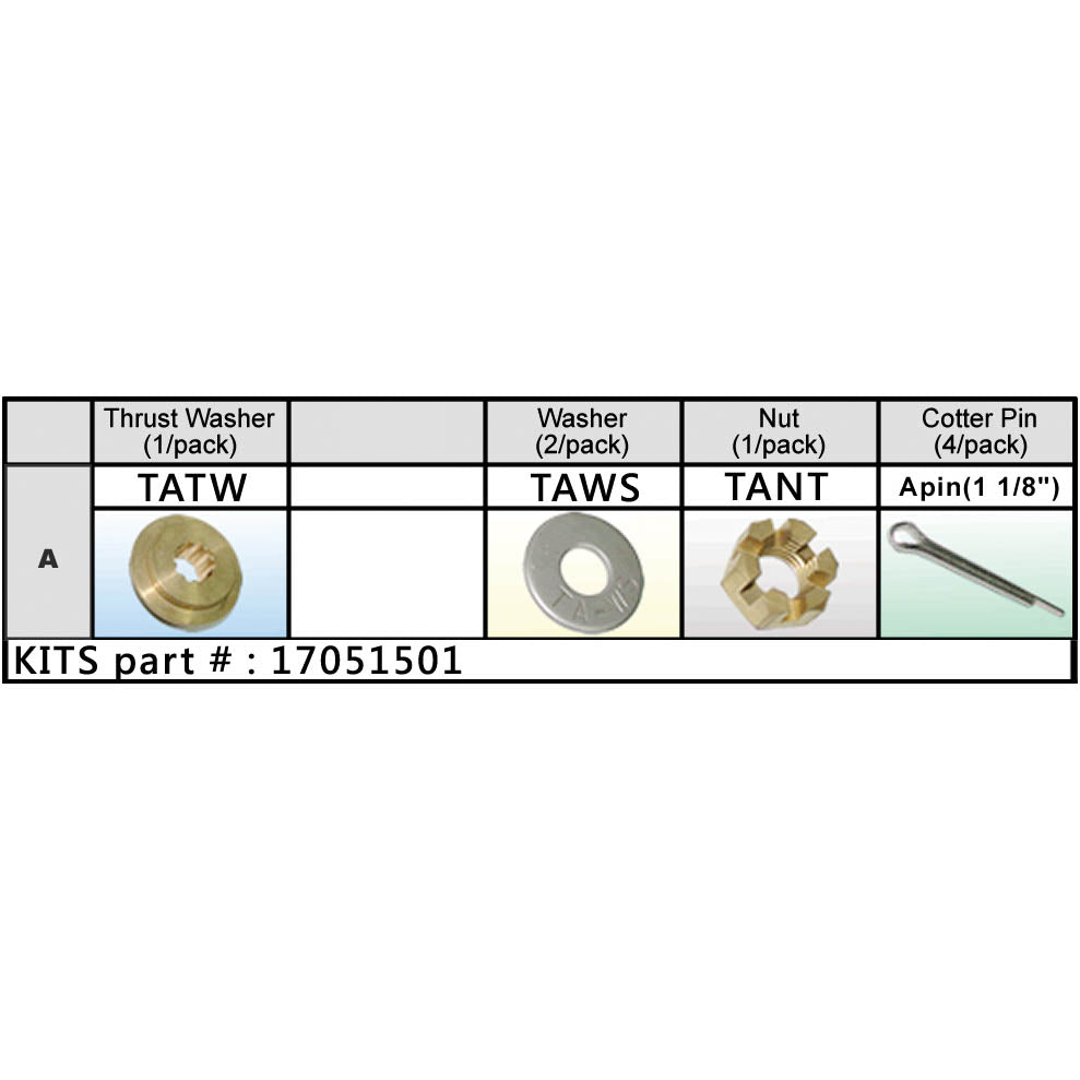 Solas Tohatsu Nut Kit (17051501)