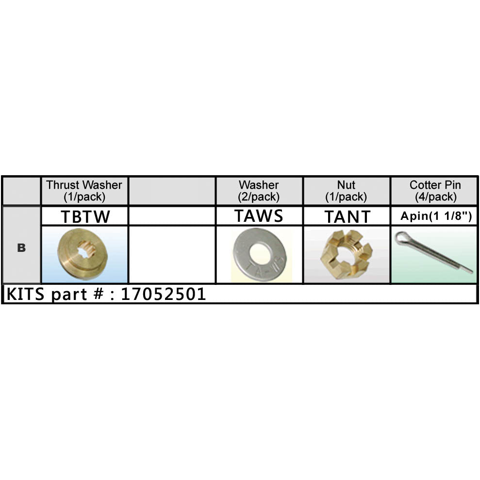 Solas Tohatsu Nut Kit (17052501)